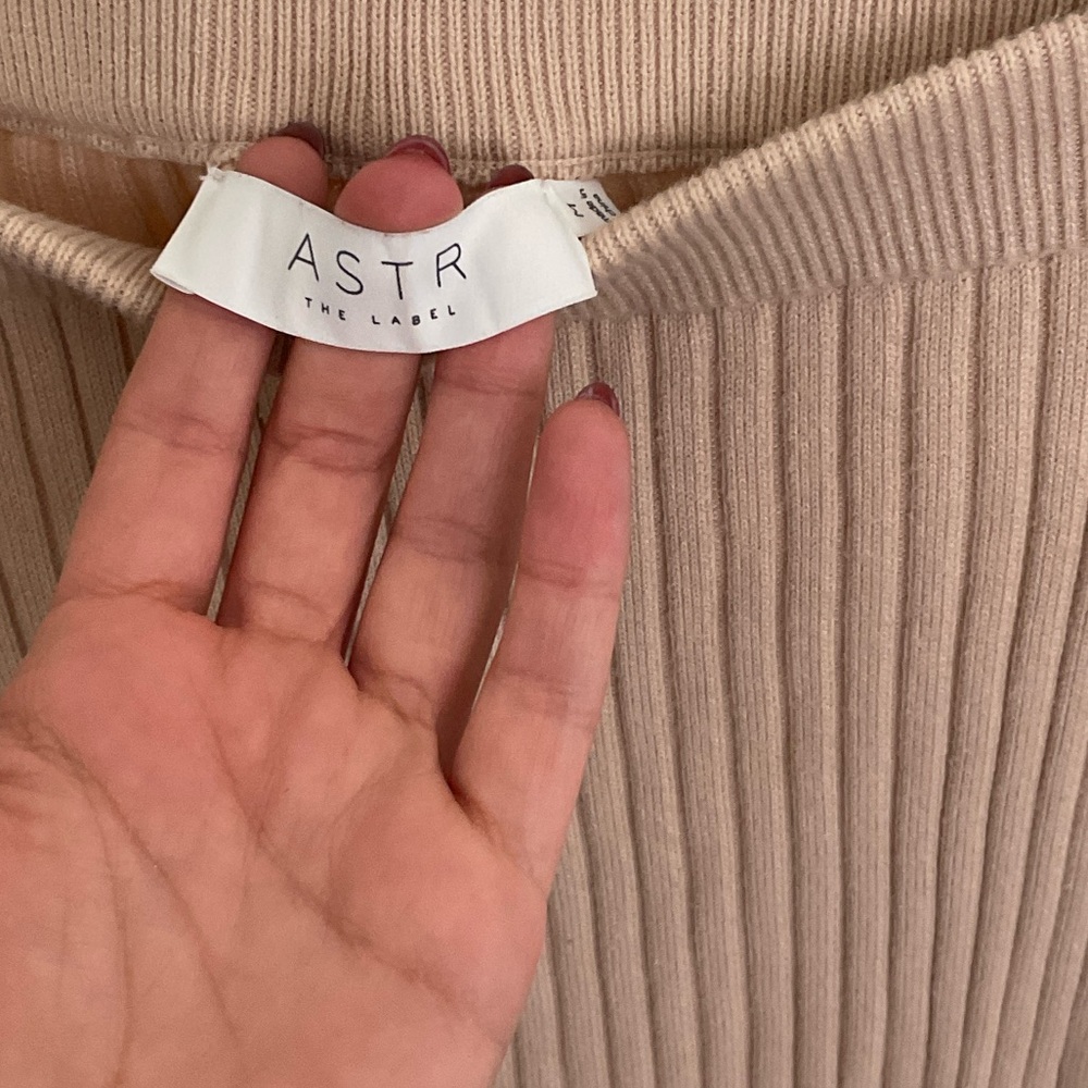 Astr Beige Ribbed Knitwear - Picture 2 of 4
